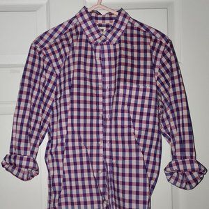 Uniqlo Pink-Blue Gingham Pattern Shirt